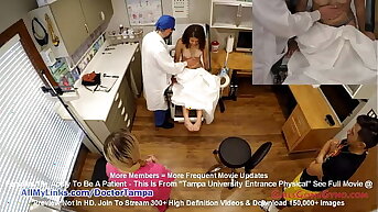 Michelle Anderson Broadness Eagle As Boyfriend Watches Doctor Tampa & Nurse Destiny Cruz Probe Her Nude Body At GirlsGoneGyno.com