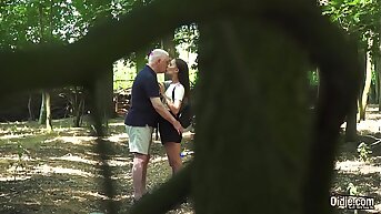 Russian Teen Romantic Sex surrounding old man horny with the addition of fuckable
